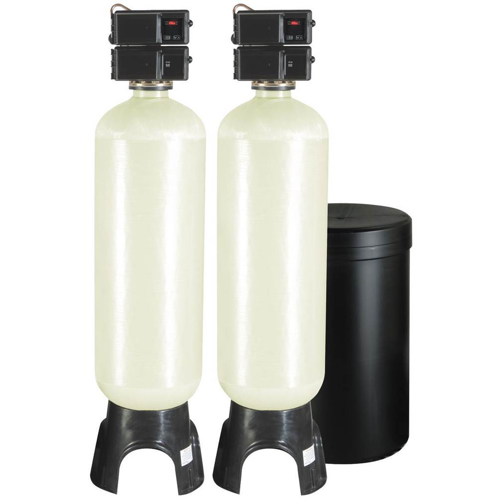 Watts 3 In Almond Mineral Hardness Removal Twin Alternating Water Softening System 30 In